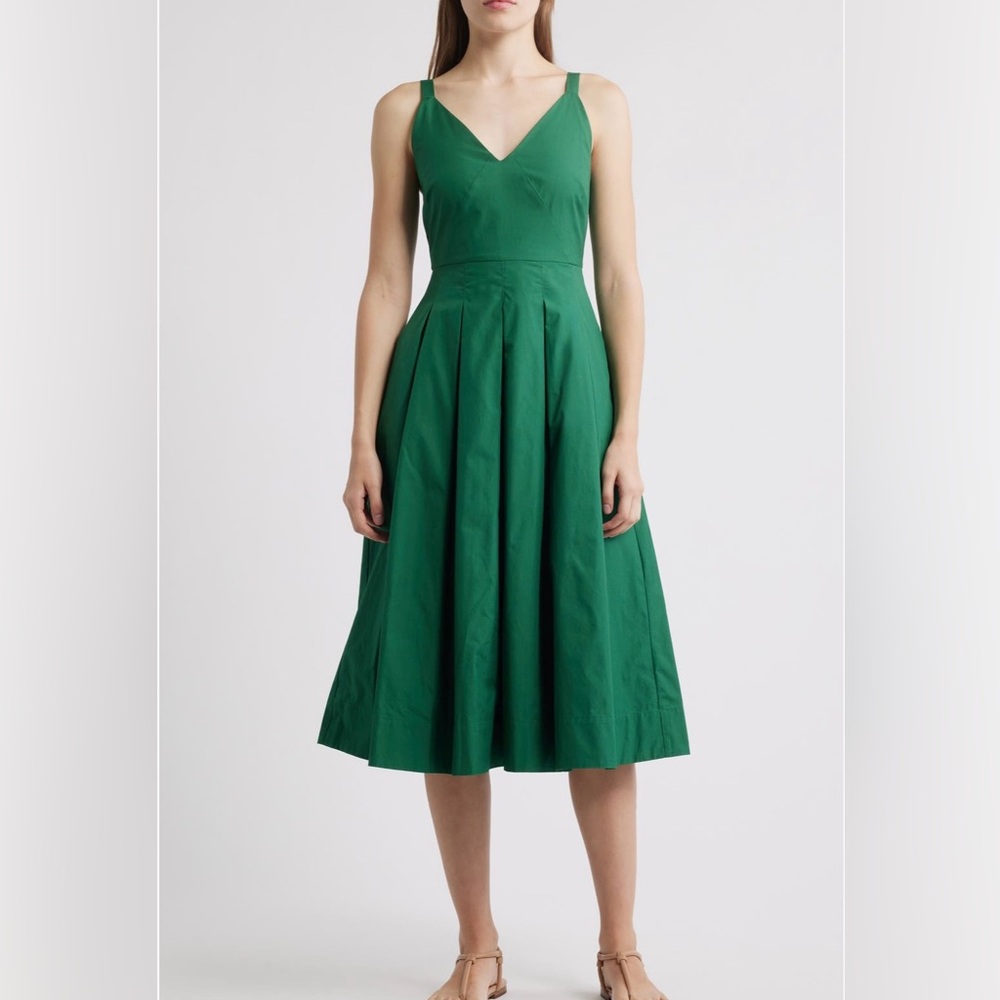 ALEX MILL NWT ABBY DRESS IN EMERALD, Size M
Elegant Green Midi Dress